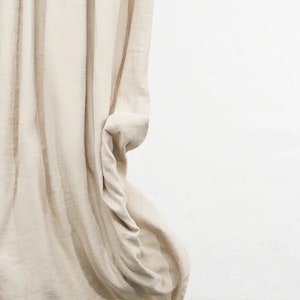 Sand Color Linen Curtain & Drape Custom Curtain Panel Extra Long ...
