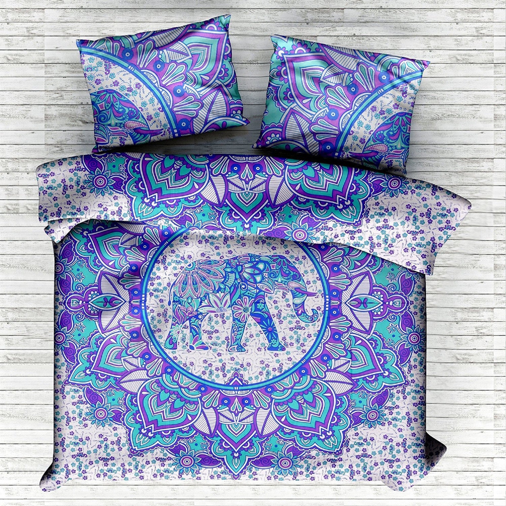 White Color ndian Bohemian Mandala Duvet King Size Decorative Bedding Doona Cover Reversible Cotton Quilt Cover Set With Pillow Cover White Color ndian Bohemian Mandala Duvet King Size Decorative Bedding Doona Cover Reversible Cotton Quilt Cover Set With Pillow Cover