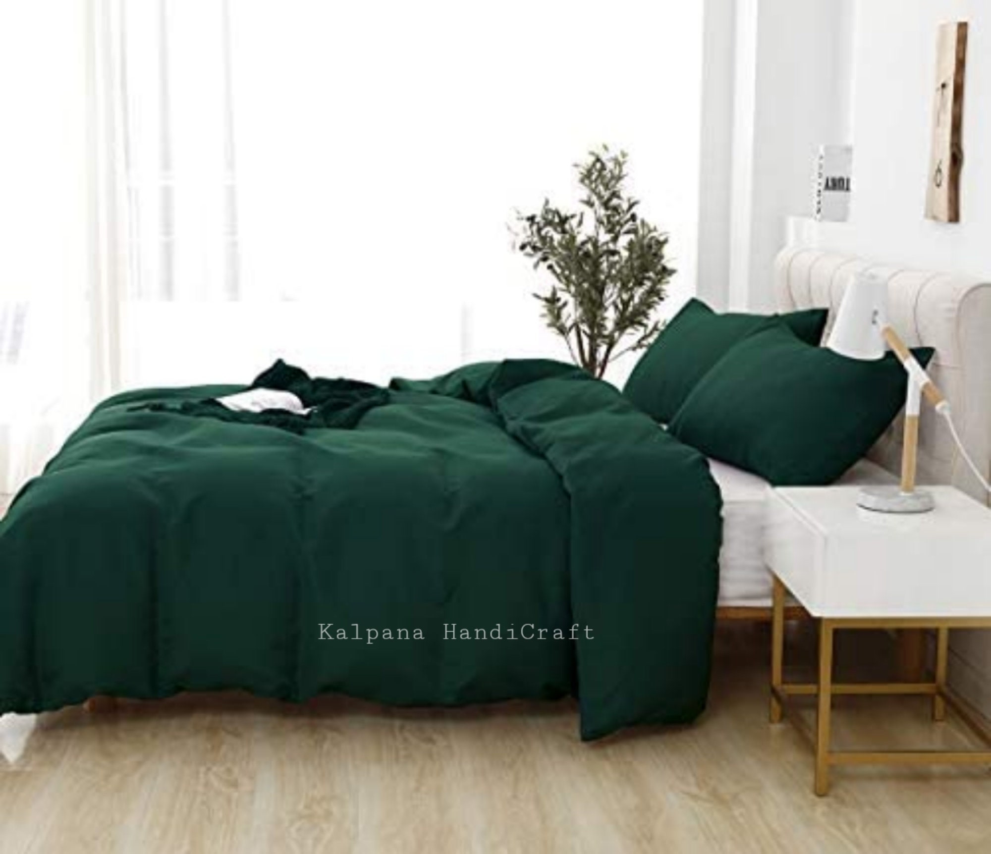Forest Green Bedding Set Queen Duvet Cover King Bedding Set Etsy