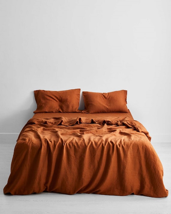 Rust colored bedding outlet
