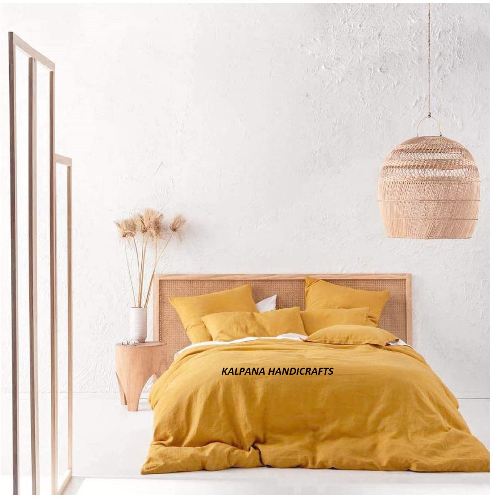 Yellow Mustard Washed Cotton Duvet Cover King Queen Full Etsy