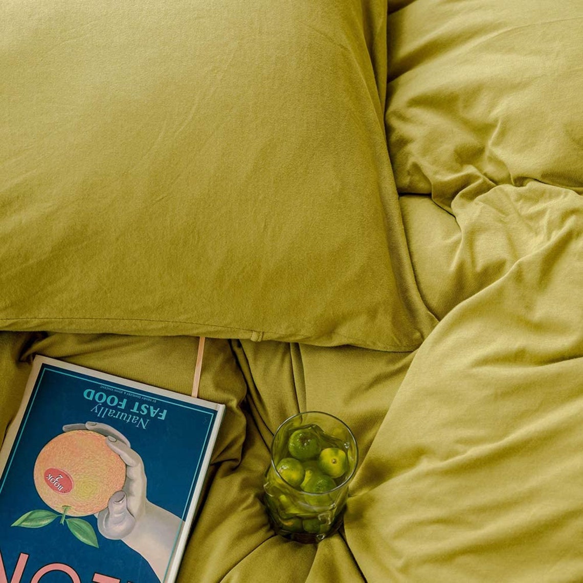 3 Pcs Set Green Duvet Cover With Coconut Button Duvet Cover Etsy