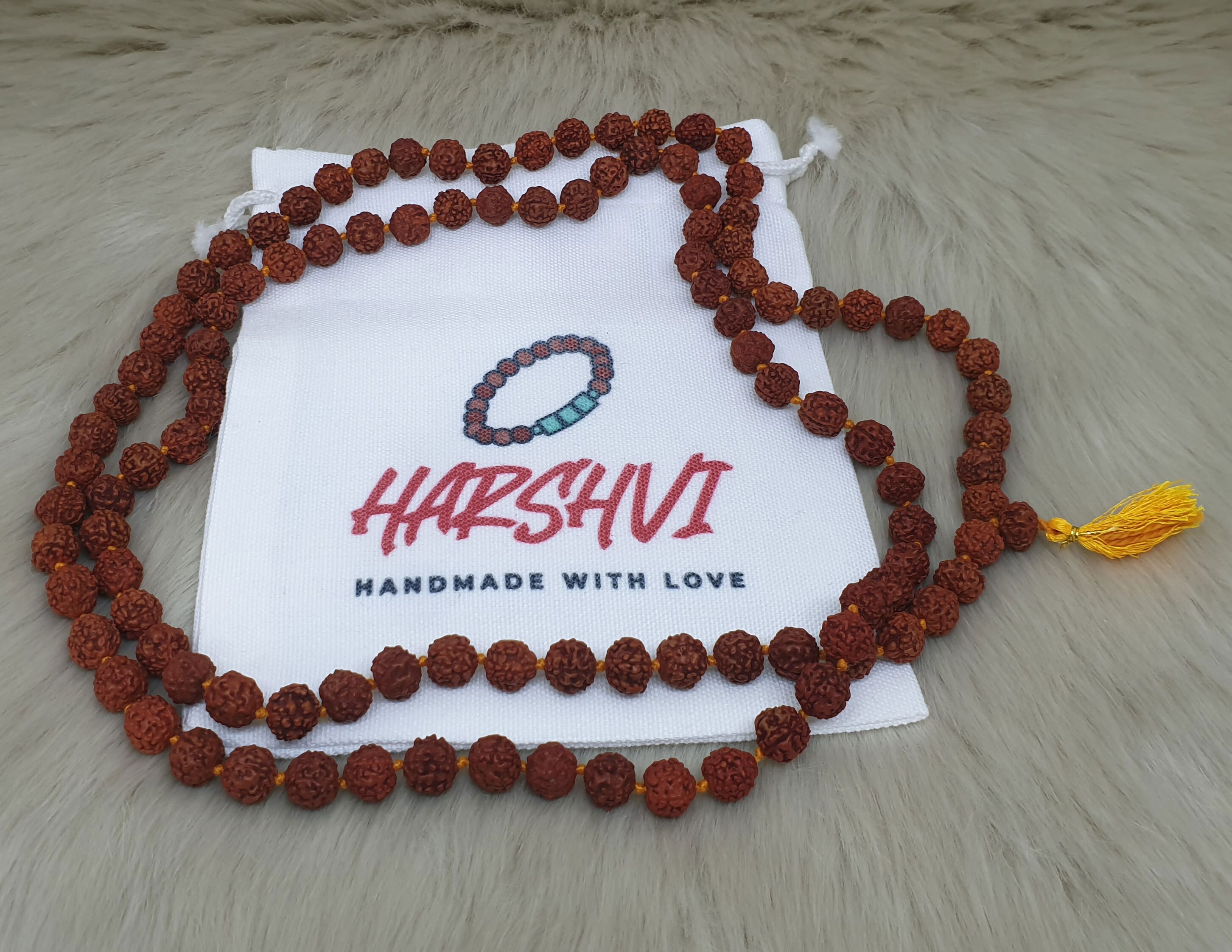 Shiva Rudraksha Japa Mala: 9mm Religious Prayer Beads Necklace