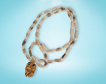 Radha Krishna Tulsi Mala Anhänger: Handgefertigte Kanthi Kette