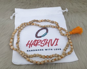 Tulsi Japa Mala: 6mm Holy Basil Beads for Krishna Meditation