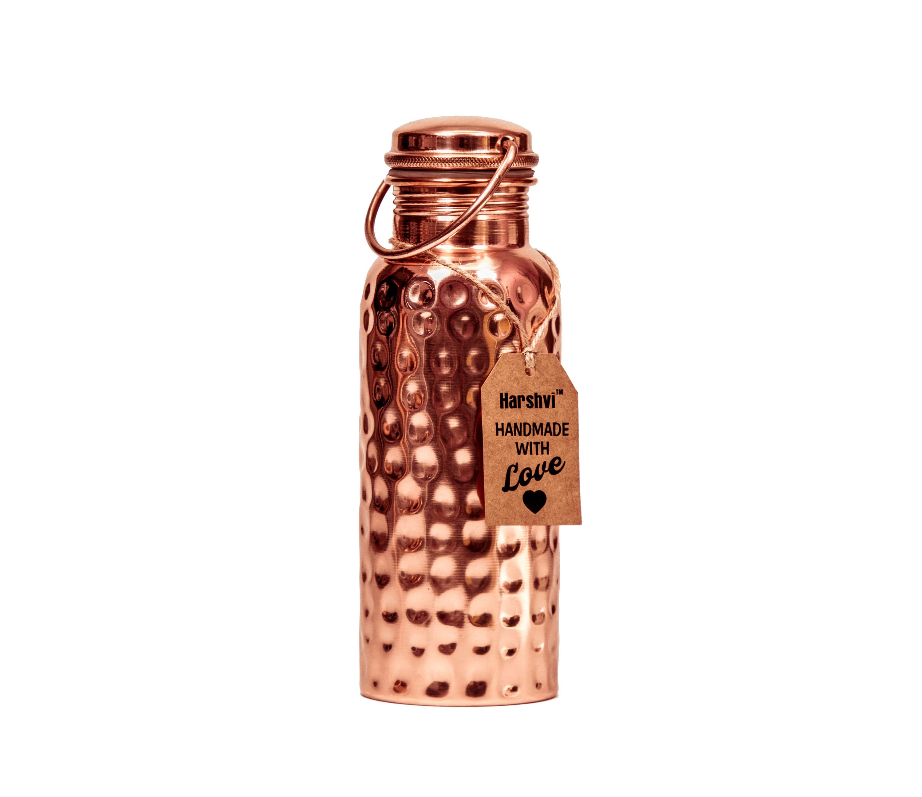 100/% Pure Hammered Copper Water Bottle For Yoga Ayurveda Health Benefits 950 ml