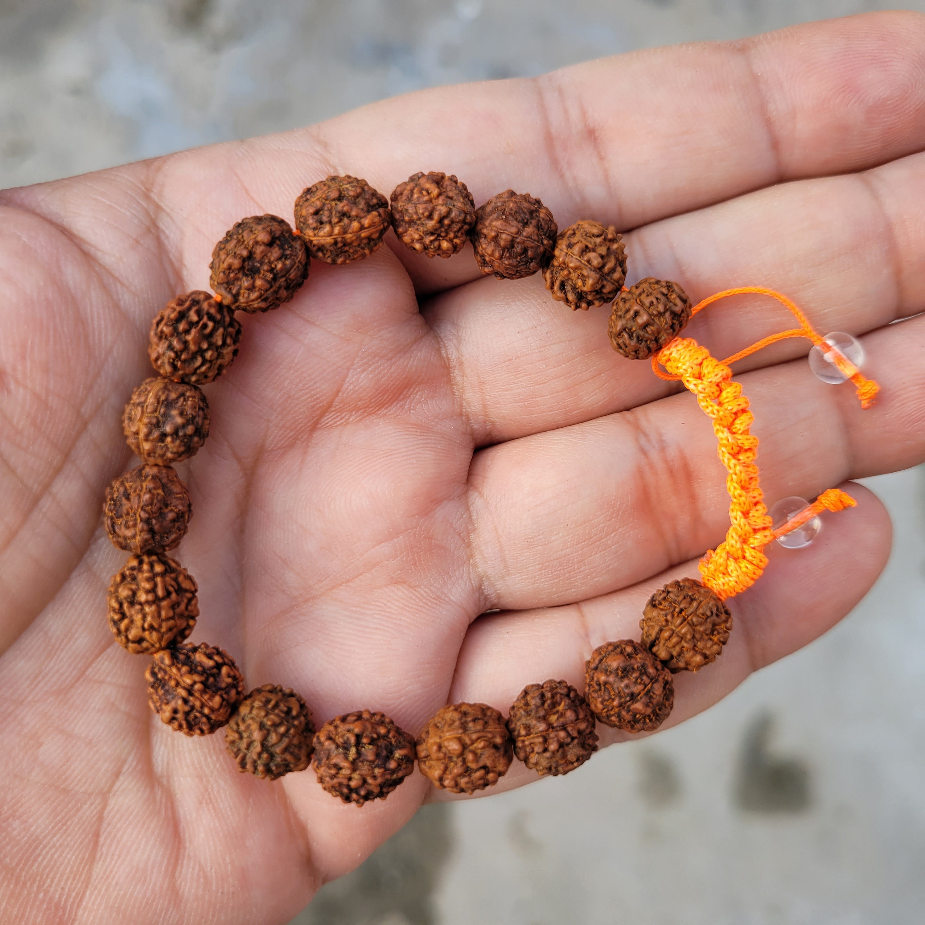 Rudraksha Silver Shree in Square double line bracelet - Prinjal