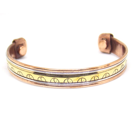 Copper Bracelet - Triple Woven Brass | Superior Magnetics