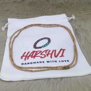 Tulsi Kanthi Mala hecho a mano: Collar hindú de albahaca sagrada