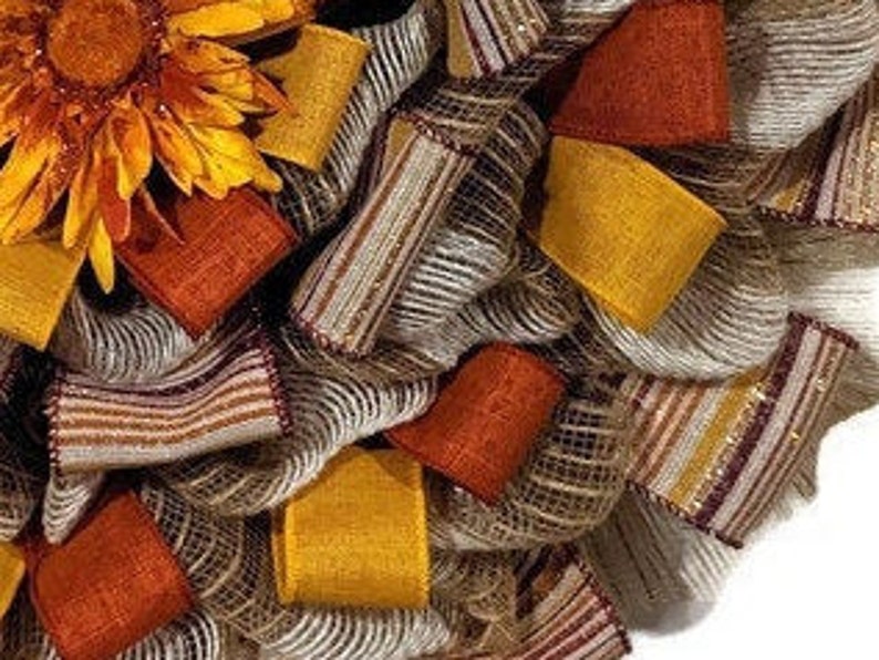 Fall Wall Hanging Fall Deco Mesh Wreath Fall Colors Wreath Sunflower Wreath Autumn Door Wreath Fall Ribbon Wreath Wreaths Home Living Vadel Com