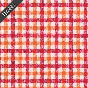 Mammoth Junior Windowpane Plaid Flannel in Strawberry (srkf-19842-98) | Mammoth Junior Flannel | RK House of Flannel | Robert Kaufman | fcw0