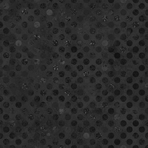 May include: A dark gray, textured background with a pattern of evenly spaced, dark gray circles. The circles vary slightly in size and texture, creating a subtle, mottled effect. The overall appearance is a muted, industrial aesthetic.
