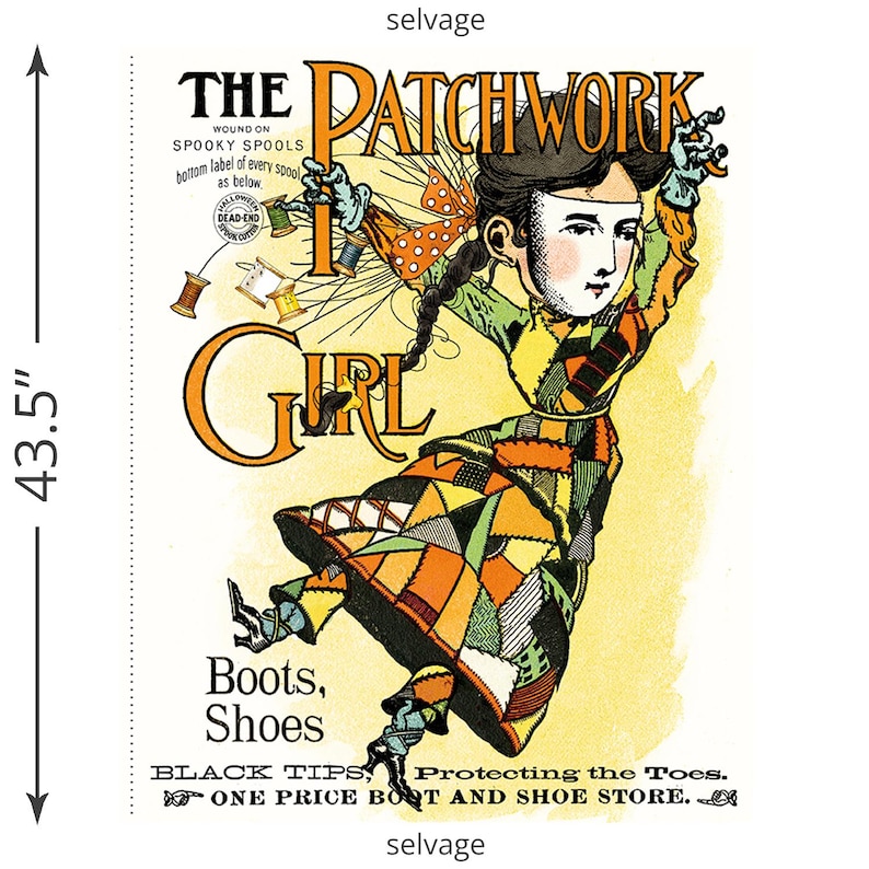 Patchwork Girl Panel (pd17600-panel) | Scary Scraps | J Wecker Frisch ...
