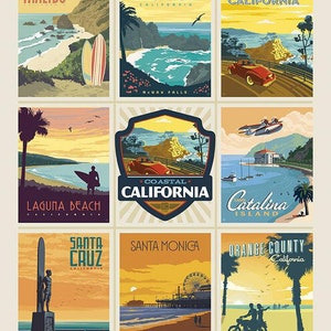 Poster Panel in California Beaches (p10980-beaches) | Destinations | Anderson Design Group | Riley Blake | fcpuim - fd9gp6 - fs7uw