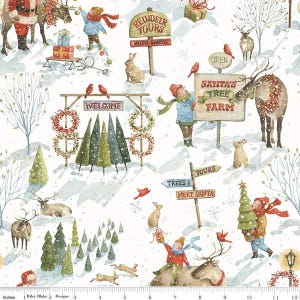 Main in Snowy (cd16450-snowy) | Santa&#39;s Tree Farm | Lisa Audit | Riley Blake | fcvnx5 - fd7uq0 - fs7uw