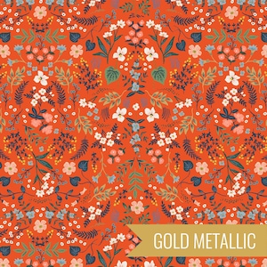 Wildwood in Red Metallic (rp105-re5m) | Bon Voyage | Rifle Paper Co | Cotton+Steel | fcghm9 - fdbyae - fs4w0 imagen 1