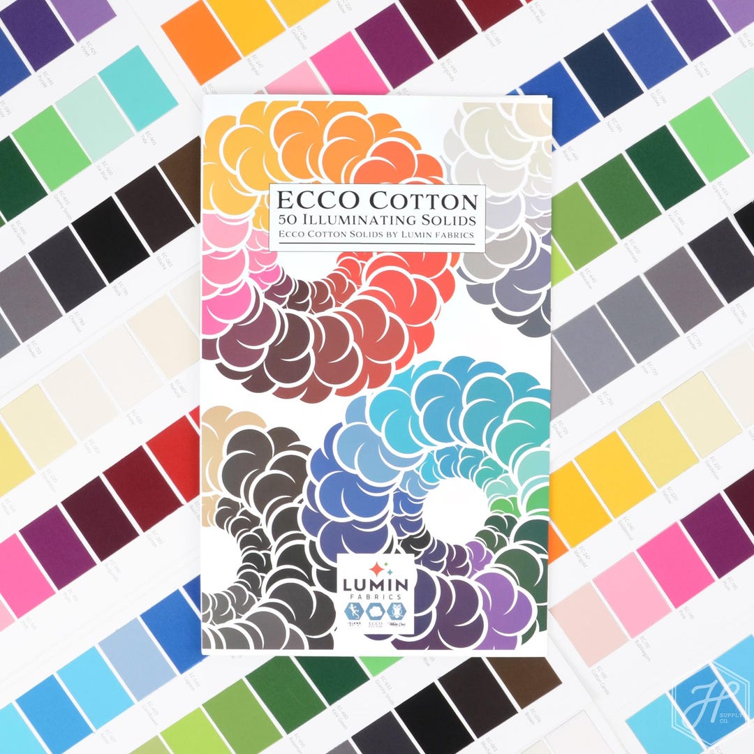 Ecco Cotton Color Swatch Card Panel | Ecco Cotton | White Owl Textiles ...