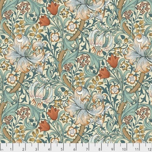 Golden Lily in Autumn (pwwm028.autumn) | The Classics | The Original Morris & Co | Free Spirit | fcebcx - fdxfen - fsgyr