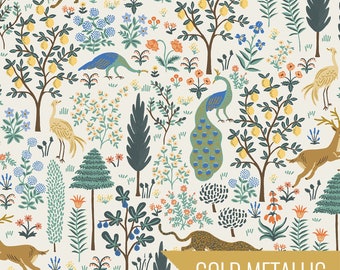 Menagerie in Cream Metallic (rp700-cr2m) | Camont | Rifle Paper Co | Cotton+Steel | fcdmxv - fdbyae - fs4w0