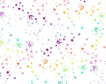Fairy Dust in White (pwtp133.white) | Tula's True Colors | Tula Pink | Free Spirit | fciz91 - fdo9ud - fsgyr