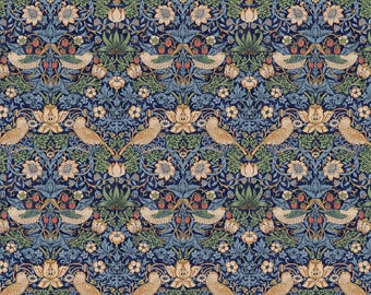 Mini Strawberry Thief in Navy (pwwm002.navyx) | The Classics | The Original Morris & Co | Free Spirit | fcebcx - fdxfen - fsgyr