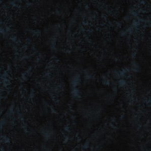 May include: A piece of fabric featuring a dark navy blue and black mottled pattern. The surface displays a textured, marbled appearance with varying shades of deep blue and black blended together in an organic, non-uniform distribution across the textile.