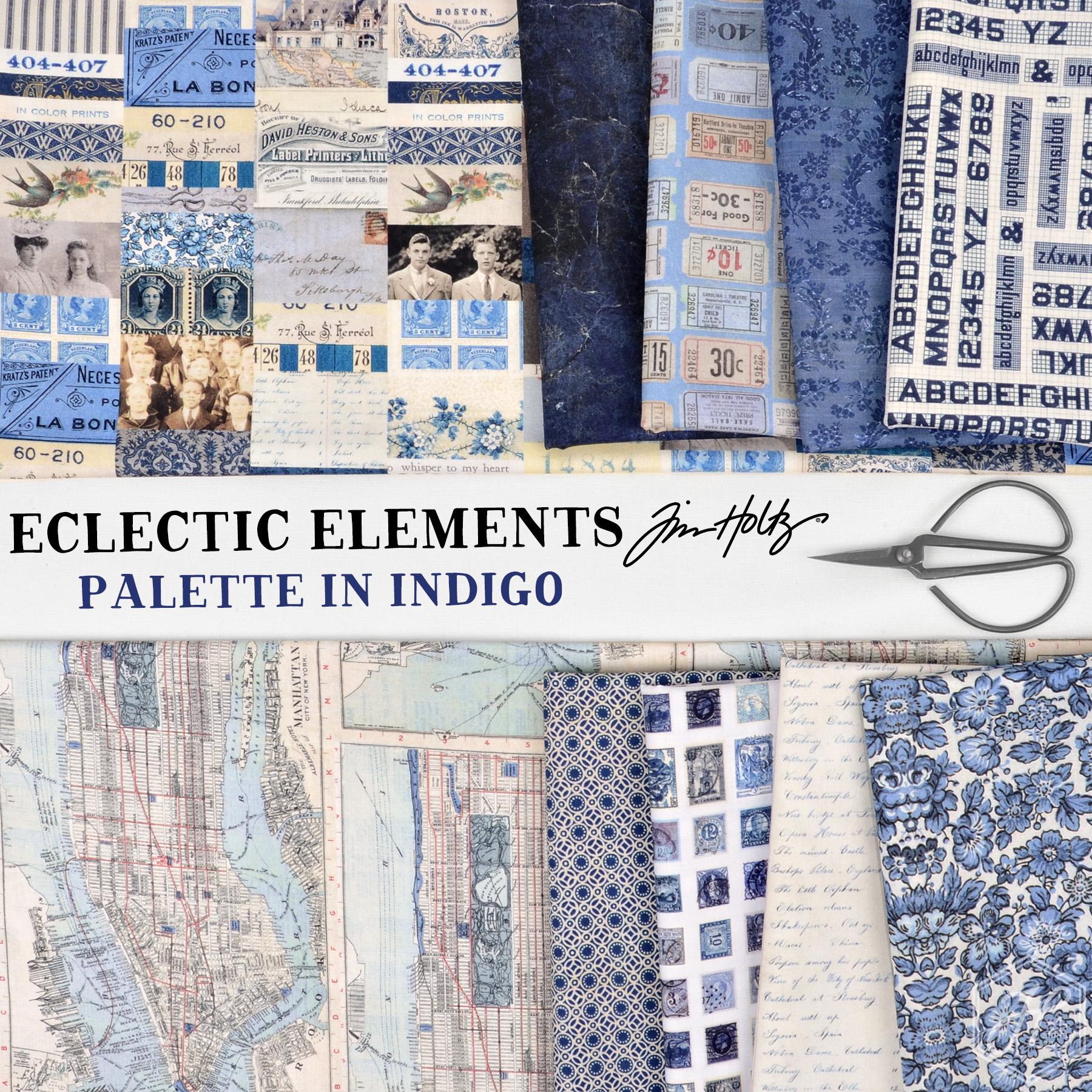 Typography in Indigo (pwth295.indigo) | Eclectic Elements Palette