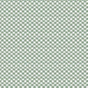 May include: A seamless pattern featuring a classic houndstooth design. The pattern is composed of small, repeating shapes in a muted green and white color scheme, creating a textured visual effect. This design is suitable for various applications, including fabric and wallpaper.