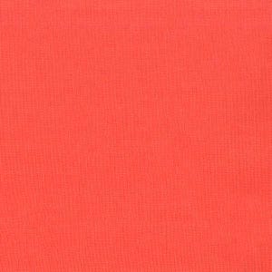 May include: A solid coral red fabric swatch. The fabric has a smooth, even texture.