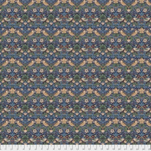 Mini Strawberry Thief in Navy (pwwm002.navyx) | The Classics | The Original Morris & Co | Free Spirit | fcebcx - fdxfen - fsgyr
