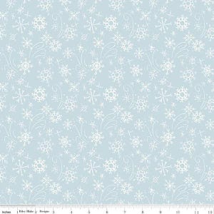 Snowflakes in Sky (c16454-sky) | Santa&#39;s Tree Farm | Lisa Audit | Riley Blake | fcvnx5 - fd7uq0 - fs7uw