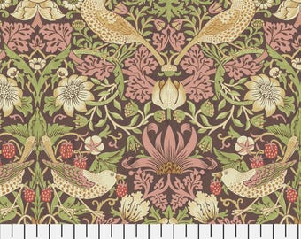 Strawberry Thief in Chocolate (pwwm001.chocolate) | The Classics | The Original Morris & Co | Free Spirit | fcebcx - fdxfen - fsgyr