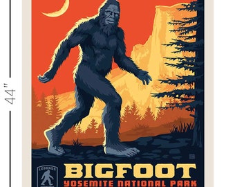 Bigfoot Panel in Multi (pd13286-bigfoot) | Legends of the National Parks | Anderson Design Group | Riley Blake | fcp0g8 - fd9gp6 - fs7uw