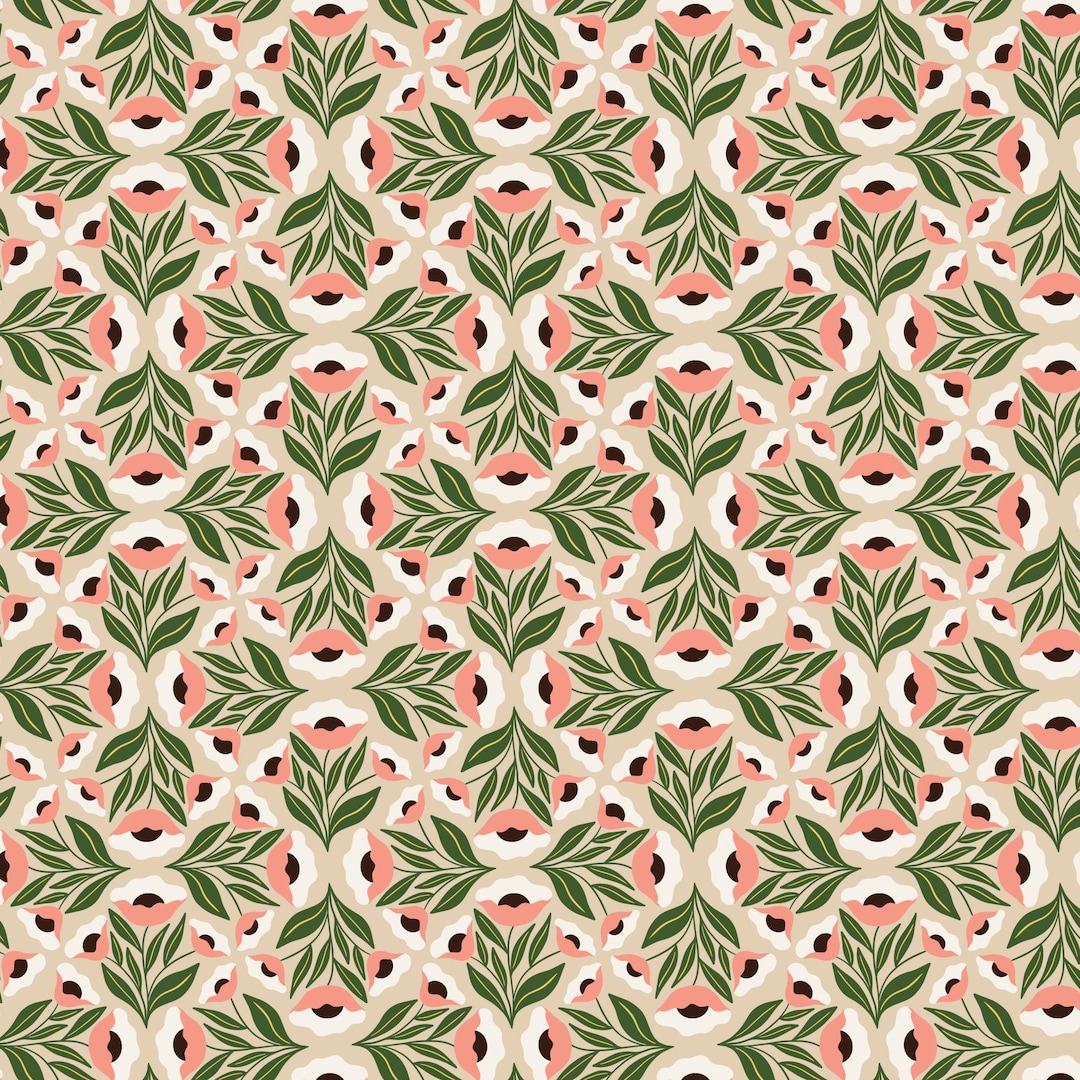 Florets in Cream (227778) | Honey Garden | Juliana Tipton