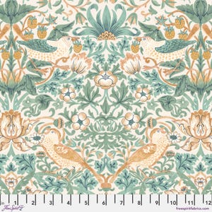 Strawberry Thief in Mint (pwwm001.mint) | Buttermere | The Original Morris & Co | Free Spirit | fcd0lp - fdxfen - fsgyr