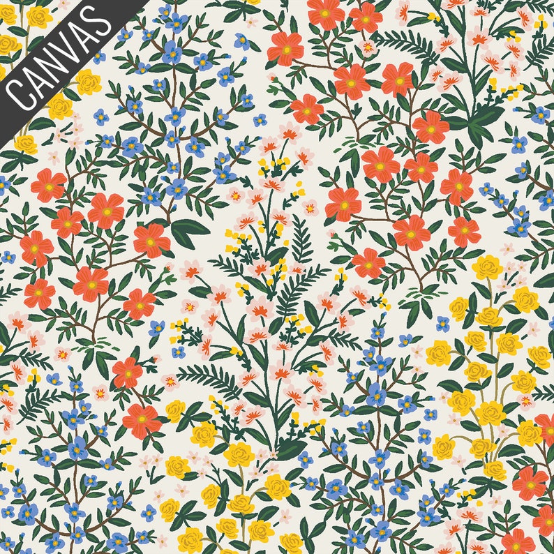 Wildwood Garden Canvas in Cream (rp705-cr5c) | Camont | Rifle Paper Co | Cotton+Steel | fcdmxv - fdbyae - fs4w0 image 1