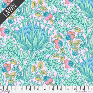 Artichoke Cotton Lawn in Lavender (clkw001.lavender) | Kaffe x Morris and Co. | The Original Morris & Co | Free Spirit | fcl4b7 - fdxfen - f