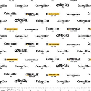 Vintage Logos in White (c16724-white) | Caterpillar 100 Years | Riley Blake Designs | Riley Blake | fchz17 - fdqkzd - fs7uw image 1