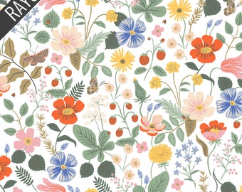 Strawberry Fields Rayon in Ivory (rp400-iv7r) | Strawberry Fields | Rifle Paper Co | Cotton+Steel | fc7681 - fdbyae - fs4w0