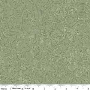 Topographic in Green (c13293-green) | National Parks | Anderson Design Group | Riley Blake | fcy709 - fd9gp6 - fs7uw