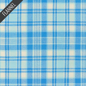 Mammoth Organic Hard Plaid Flannel in Seascape (srkf-21385-455) | Mammoth Organic Flannels | RK House of Flannel | Robert Kaufman | fcs9tv -