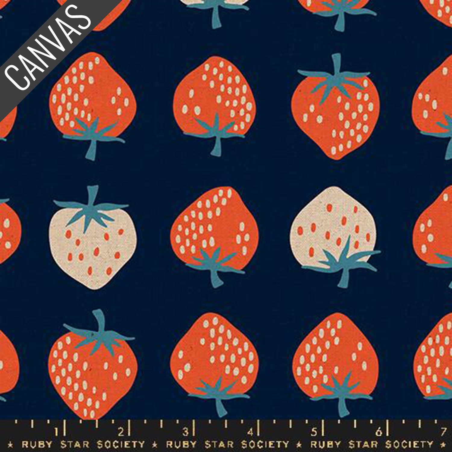 Strawberry Canvas in Navy (rs3087 18l) | Strawberry | Kimberly