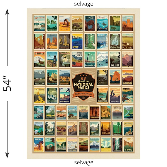 National Parks Panel (2020) (p9770-wilderness) | National Parks | Anderson Design Group | Riley Blake | fcy709 - fd9gp6 - fs7uw