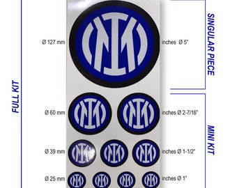 F.C Inter Milan New Logo Soccer Decal Sticker Set