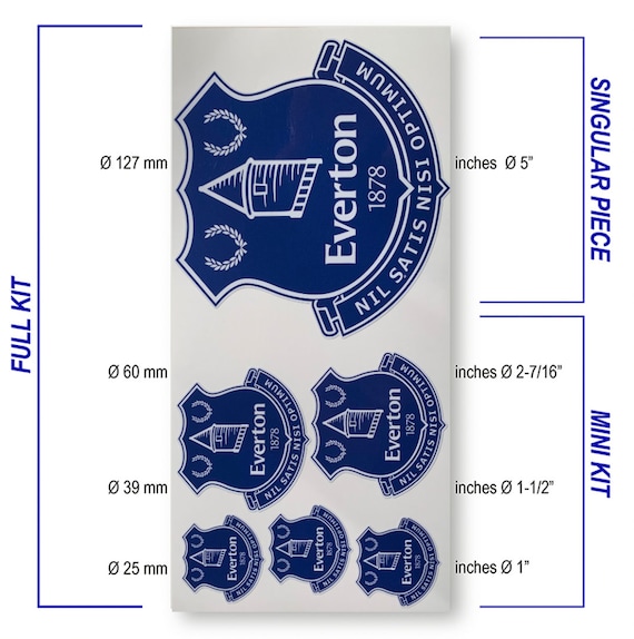 Everton F.C Soccer Decal Sticker Set Etsy