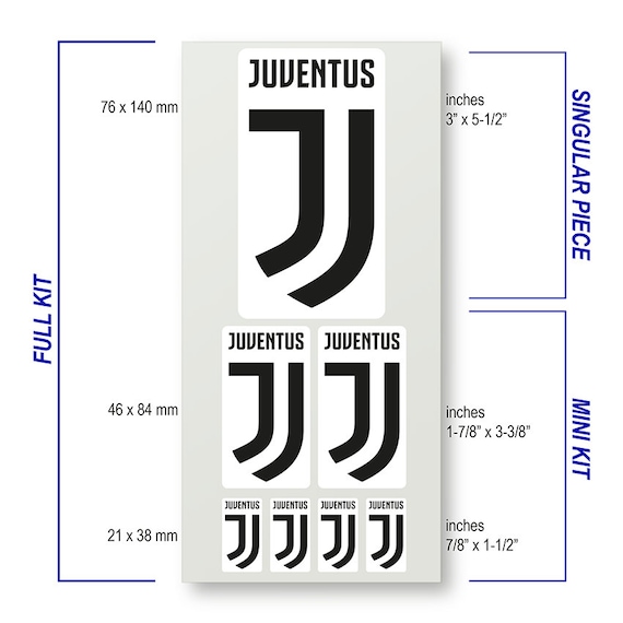 Juventus Soccer Decal Sticker Set 