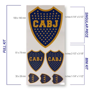 Boca Jrs. Logo Soccer Decal Sticker Set