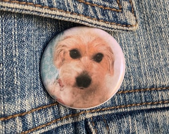 Custom Photo or Custom Design Button, Personalized Pinback Buttons (1.25" & 2.25")
