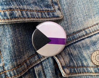 Demisexual Pride Flag Button, LGBTQ+ Pride (1.25" & 2.25")