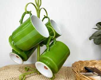 MCM - あーねん♡♡mcm♡ Vintage Midcentury Green Coffee Mugs/mcm Mug Tree/mcm Japan